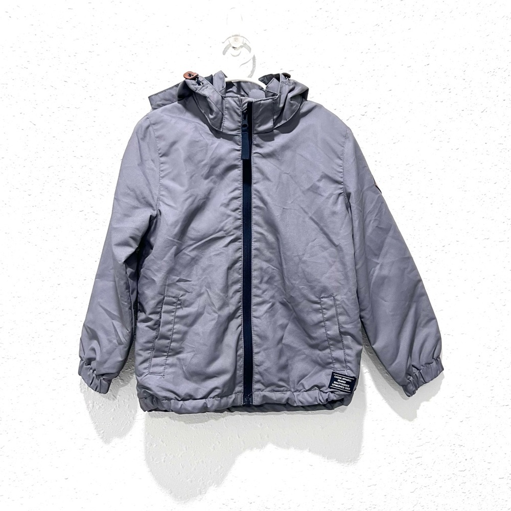 H&M Gray Puffer kids Jacket Full-Zip Insulated 6‎